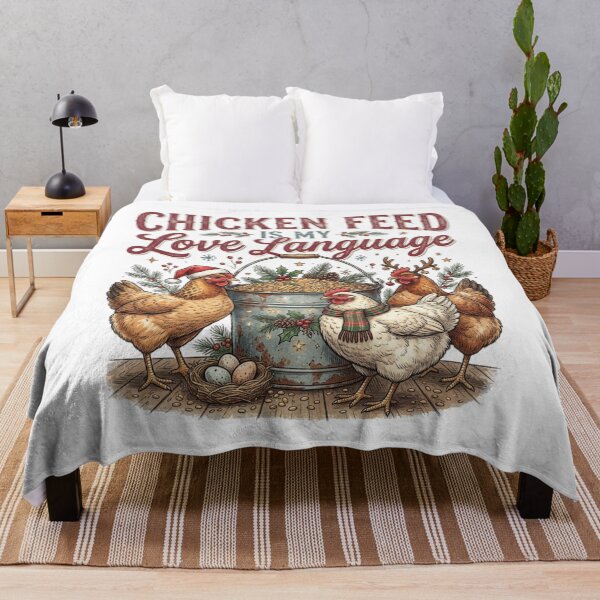 Item preview, Chicken Feed Is My Love Language Funny Chicken Farmer Christmas Holiday Humor designed and sold by raedattia.