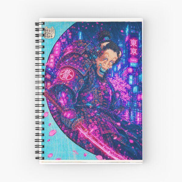 Item preview, Cyberpunk Oni Samurai Under Sakura Rain | Futuristic Japanese Demon Warrior in Neo Tokyo designed and sold by RhymeArc.
