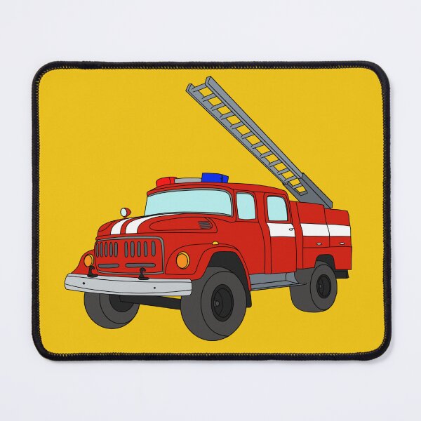 Item preview, Firefighter Cat and Fire Truck designed and sold by AchtungStudio.