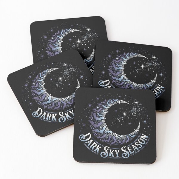 Item preview, Dark Sky Season Crescent Moon Bats Celestial Halloween designed and sold by TeNovaStudio.