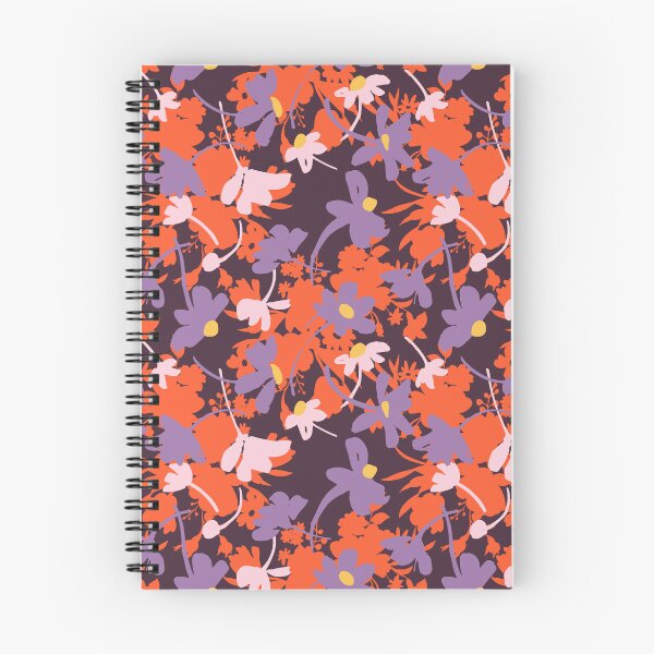Item preview, Bold Purple Orange Floral Silhouette designed and sold by Zaya_art.