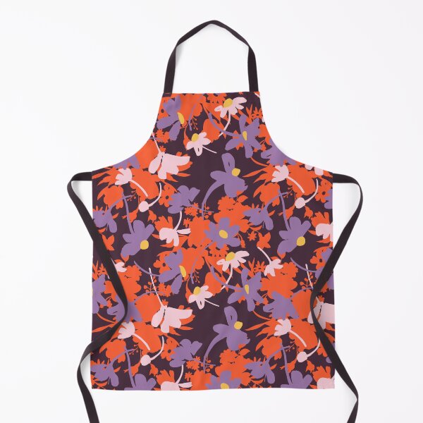 Item preview, Bold Purple Orange Floral Silhouette designed and sold by Zaya_art.