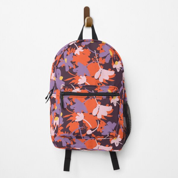 Item preview, Bold Purple Orange Floral Silhouette designed and sold by Zaya_art.