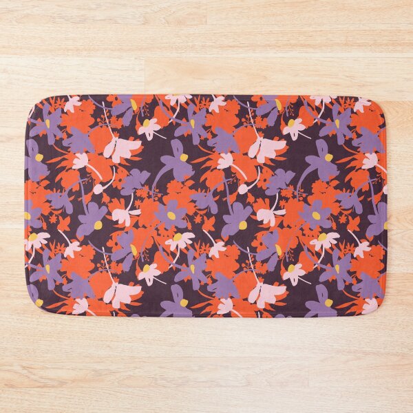 Item preview, Bold Purple Orange Floral Silhouette designed and sold by Zaya_art.