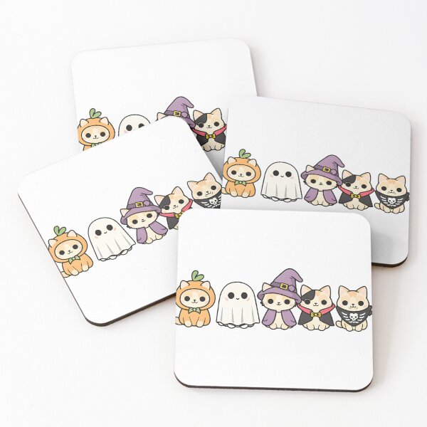 Item preview, Kawaii Cats in Halloween Costumes | Cute Chibi Cat Parade Design designed and sold by MOCH- ART.