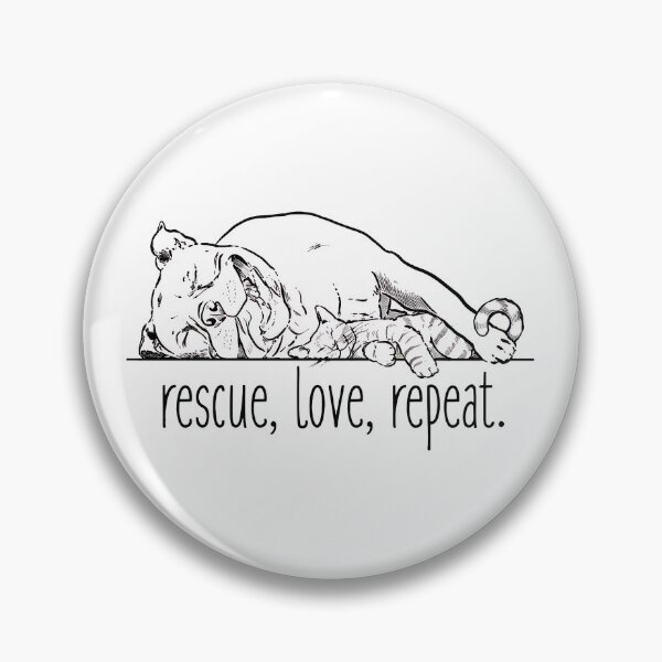 Item preview, Rescue Love Repeat Dog Cat Sleeping Line Art Graphic designed and sold by Dmo3HarkoArt.