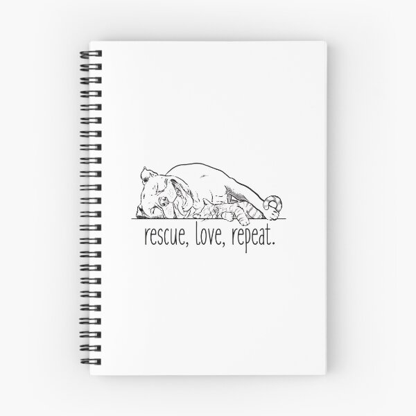 Item preview, Rescue Love Repeat Dog Cat Sleeping Line Art Graphic designed and sold by Dmo3HarkoArt.