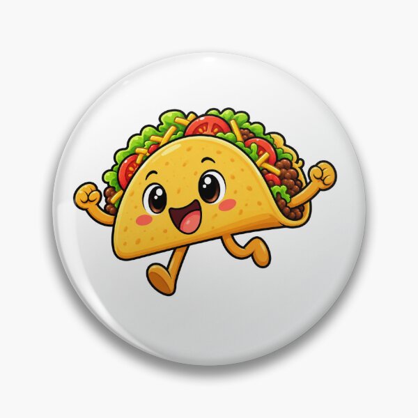 Item preview, Funny Happy Running Taco Design designed and sold by Creativeworksuk.