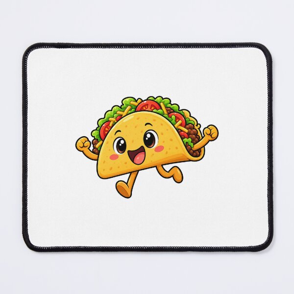 Item preview, Funny Happy Running Taco Design designed and sold by Creativeworksuk.