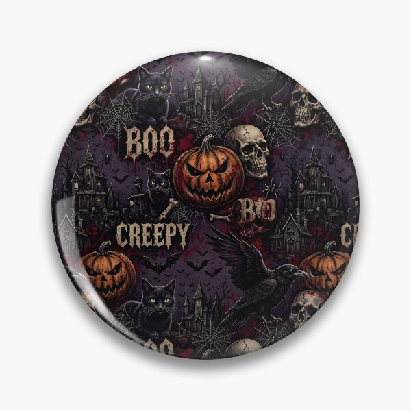 Item preview, Creepy BOO Gothic Horror Pattern - Scary Halloween designed and sold by Ela Art Space .