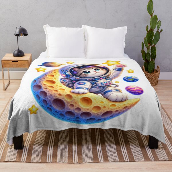 Item preview, Cosmic Paws – Cute Astronaut Cat on the Moon designed and sold by teeNova Wear.