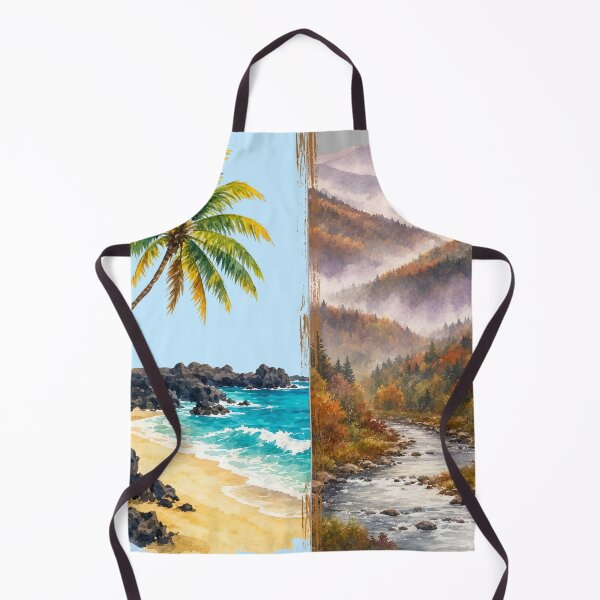 Item preview, Tropical Beach and Mountain Landscape – Nature Escape designed and sold by PetruArtDesigns.