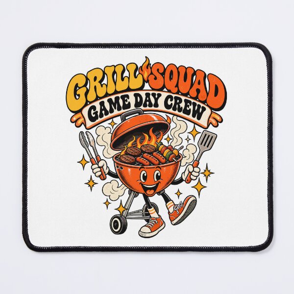 Item preview, Grill Squad Game Day Crew Funny Tailgate BBQ Retro Groovy Cookout Tailgating Party designed and sold by ZIGLWORKS.
