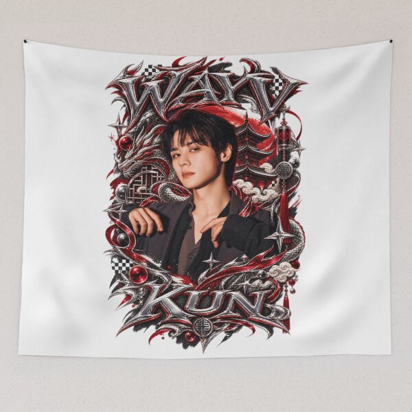 Item preview, WayV Kun Vision Wings Red Horizon Graphic Tee designed and sold by Valeree Store.