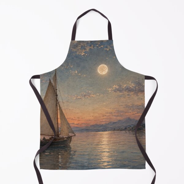 Item preview, Sailboat under a warm evening sky designed and sold by Sigtrix.