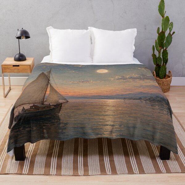 Item preview, Sailboat under a warm evening sky designed and sold by Sigtrix.