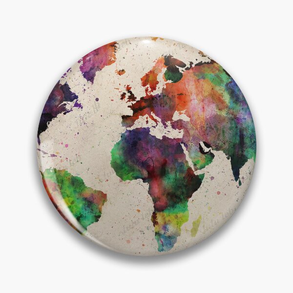 Item preview, Vintage World map color splash designed and sold by LuluLeb.