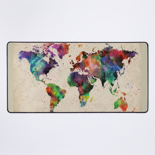 Item preview, Vintage World map color splash designed and sold by LuluLeb.