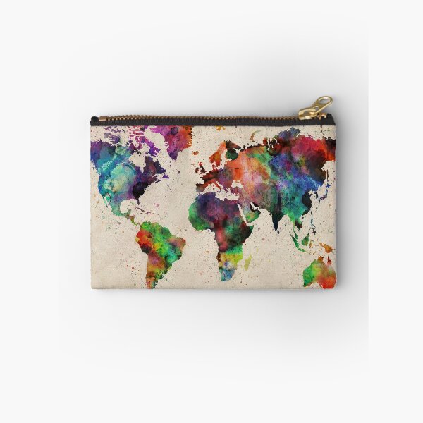 Item preview, Vintage World map color splash designed and sold by LuluLeb.