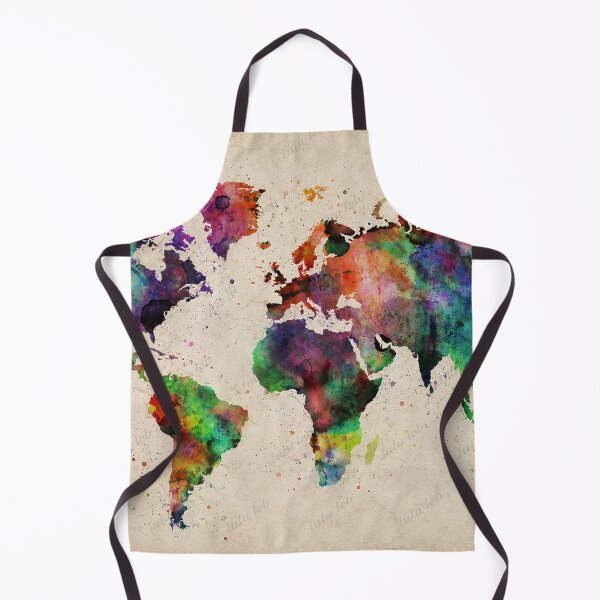 Item preview, Vintage World map color splash designed and sold by LuluLeb.
