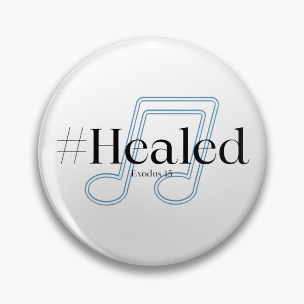 Item preview, #Healed Christian Music Design – Exodus 15 Bible Verse Healing Faith Musical Notes designed and sold by MyDarlingDearJesusInspires.