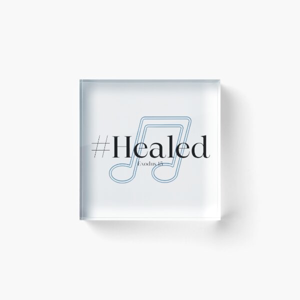 Item preview, #Healed Christian Music Design – Exodus 15 Bible Verse Healing Faith Musical Notes designed and sold by MyDarlingDearJesusInspires.
