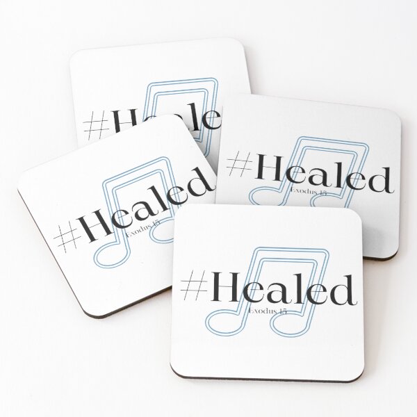 Item preview, #Healed Christian Music Design – Exodus 15 Bible Verse Healing Faith Musical Notes designed and sold by MyDarlingDearJesusInspires.