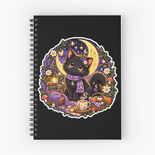 Item preview, Midnight Moon Cat – Cozy Witchy Cottagecore sticker  designed and sold by RDcollections.