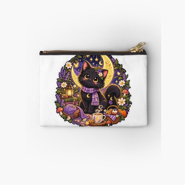 Item preview, Midnight Moon Cat – Cozy Witchy Cottagecore sticker  designed and sold by RDcollections.