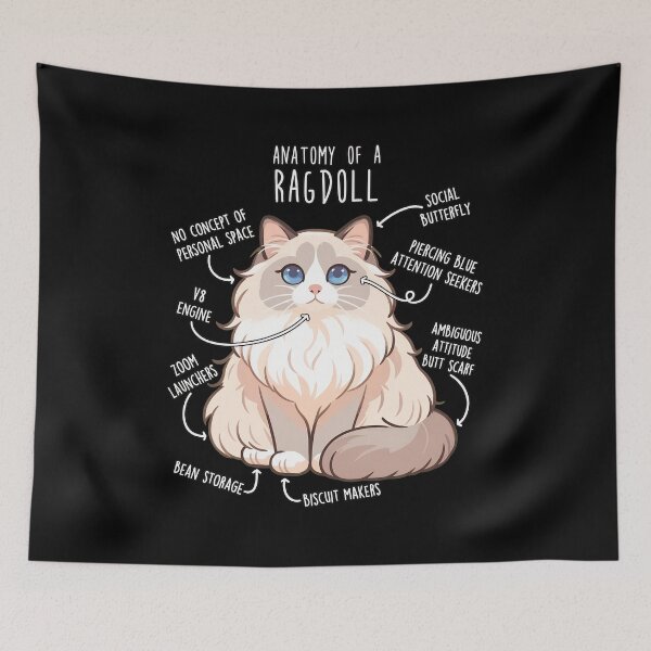 Item preview, Anatomy of a Ragdoll Cat Funny Pet Owner Gift designed and sold by Dmo3HarkoArt.