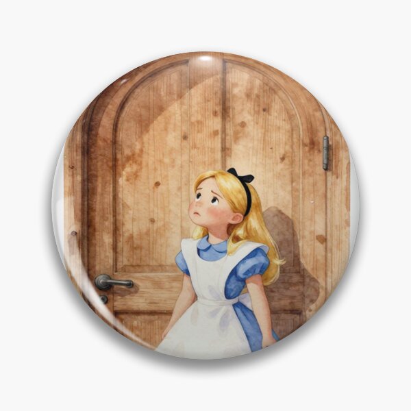 Item preview, Alice at the Wooden Door Watercolor Alice in Wonderland Art designed and sold by WildArtIT.