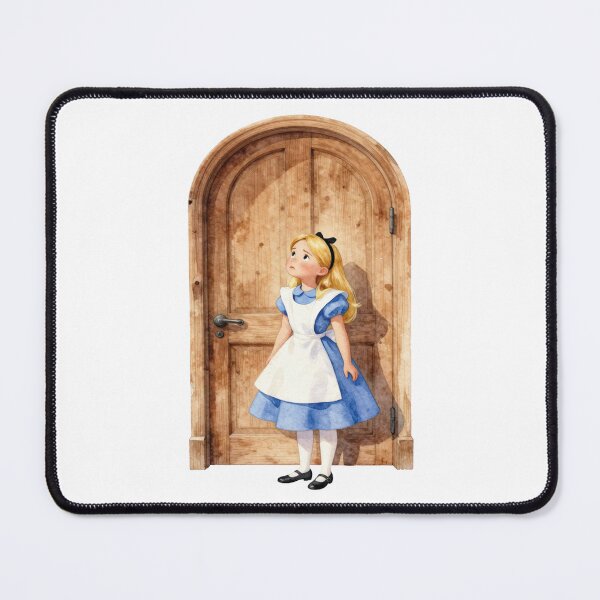 Item preview, Alice at the Wooden Door Watercolor Alice in Wonderland Art designed and sold by WildArtIT.