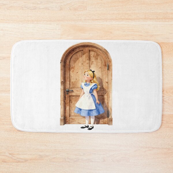 Item preview, Alice at the Wooden Door Watercolor Alice in Wonderland Art designed and sold by WildArtIT.