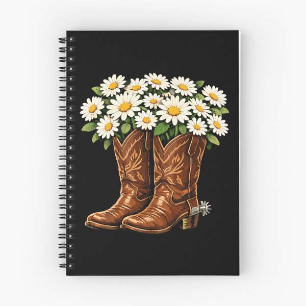 Item preview, Cowboy boots with daisy flower design designed and sold by Pineapple-Tree.