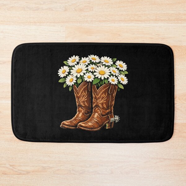 Item preview, Cowboy boots with daisy flower design designed and sold by Pineapple-Tree.