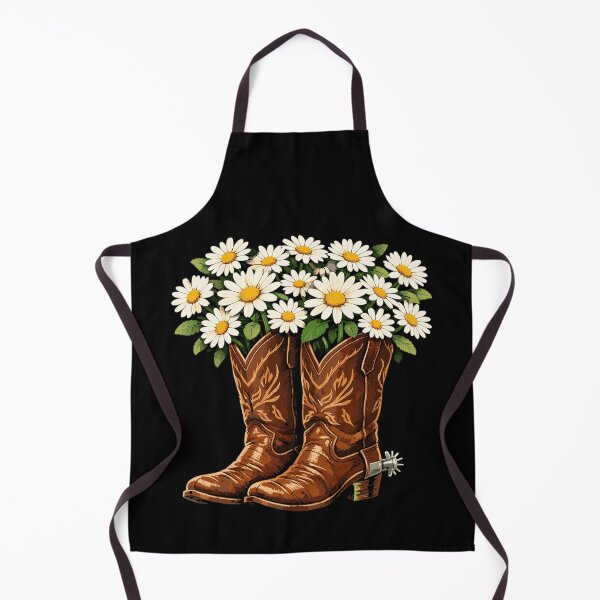 Item preview, Cowboy boots with daisy flower design designed and sold by Pineapple-Tree.