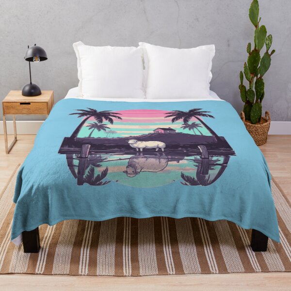 Item preview, Vaporwave Sunset Sheep designed and sold by KungPowUnicorn.