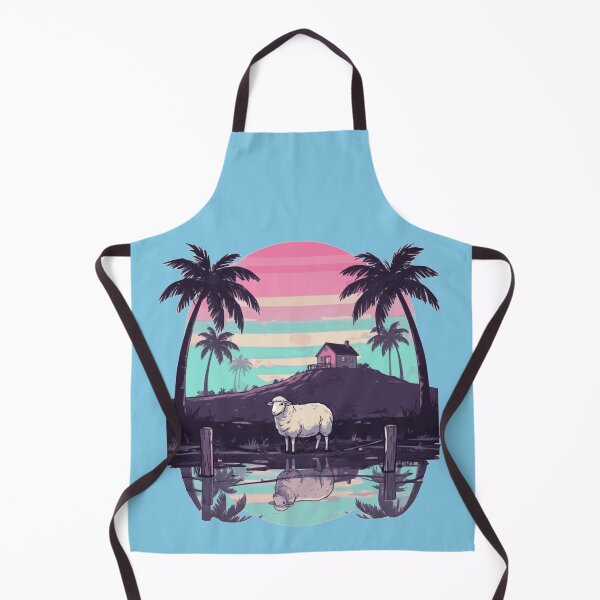 Item preview, Vaporwave Sunset Sheep designed and sold by KungPowUnicorn.