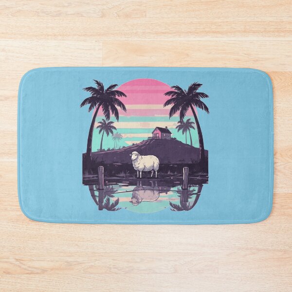 Item preview, Vaporwave Sunset Sheep designed and sold by KungPowUnicorn.