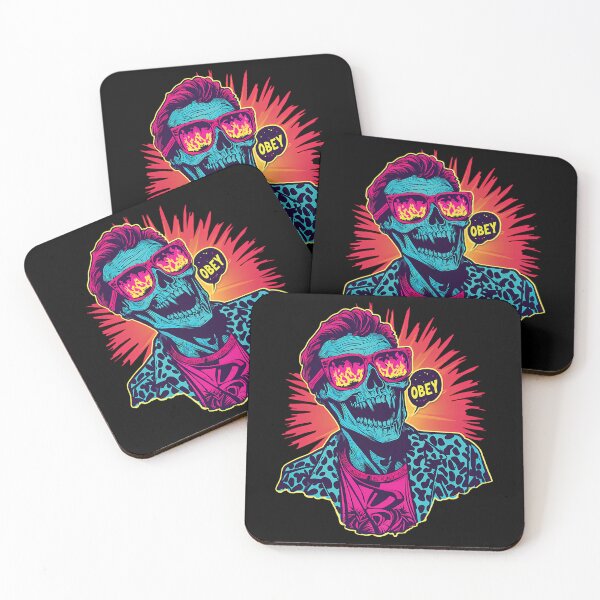 Item preview, Vibrant Alien Skeleton Wearing Sunglasses Neon designed and sold by rikimaru725.
