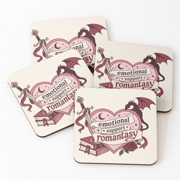 Item preview, Emotional Support Romantasy Romantasy Book Lover Dragon Fantasy Bookish Vinyl designed and sold by Yellowriversss.