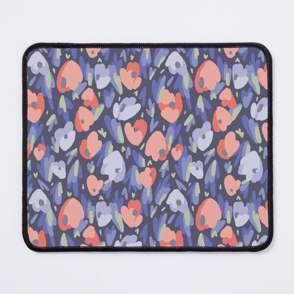 Item preview, Coral Blue Poppy Field Pattern designed and sold by Zaya_art.