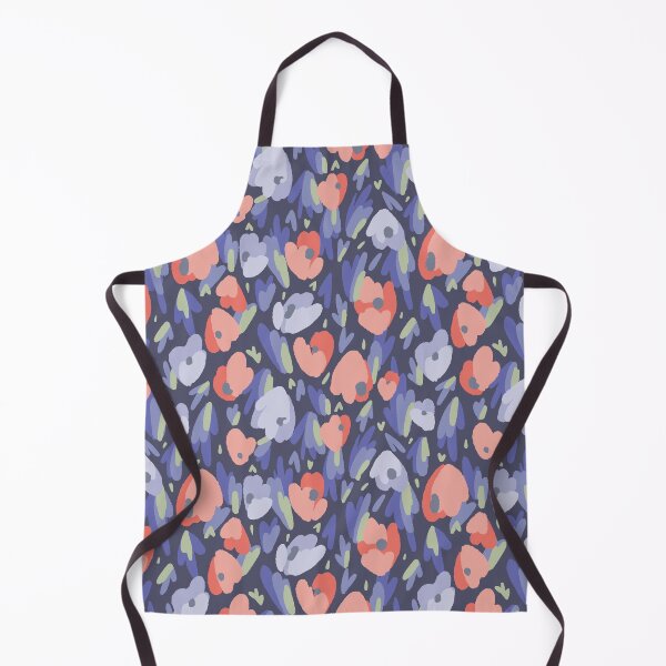Item preview, Coral Blue Poppy Field Pattern designed and sold by Zaya_art.