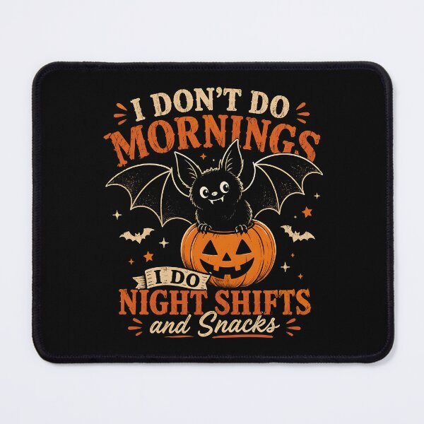 Item preview, I Don't Do Mornings Halloween Bat designed and sold by ArtDzignsZA.