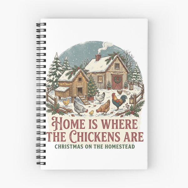 Item preview, Home Is Where The Chickens Are Christmas On The Homestead Chicken Farmer Holiday designed and sold by raedattia.