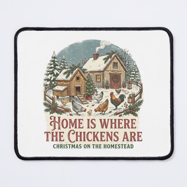 Item preview, Home Is Where The Chickens Are Christmas On The Homestead Chicken Farmer Holiday designed and sold by raedattia.