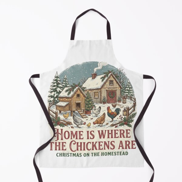 Item preview, Home Is Where The Chickens Are Christmas On The Homestead Chicken Farmer Holiday designed and sold by raedattia.