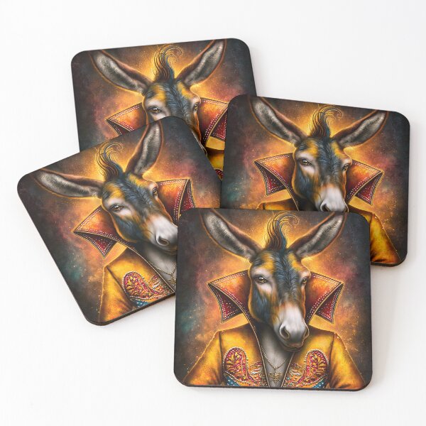 Item preview, Stylish Donkey In Vibrant Artistic Attire designed and sold by Artessie.