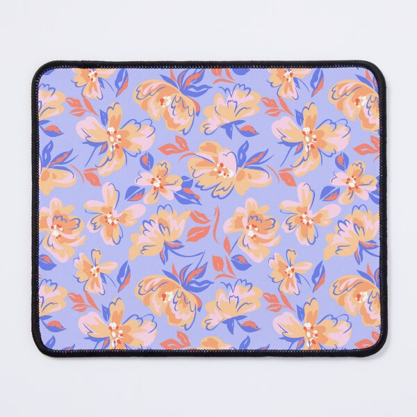 Item preview, Peach Periwinkle Line Art Florals designed and sold by Zaya_art.