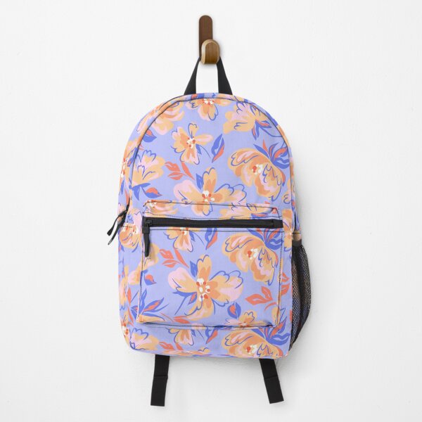 Item preview, Peach Periwinkle Line Art Florals designed and sold by Zaya_art.